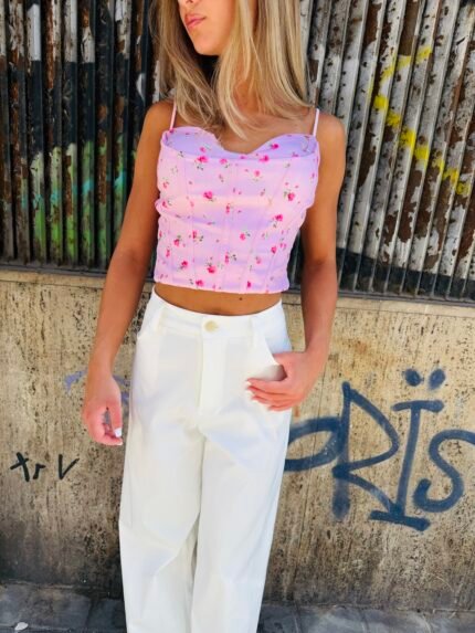 Top corpetto fiori
